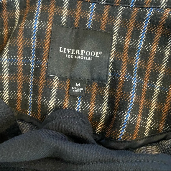 Liverpool Dickey jacket‎ Blazer brown tan blue plaid size medium - Picture 5 of 10